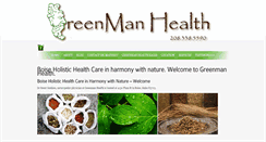 Desktop Screenshot of greenmanhealth.com