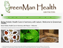 Tablet Screenshot of greenmanhealth.com